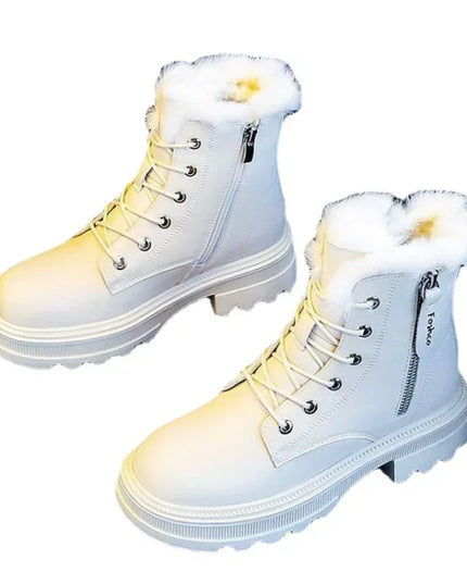 Women's Plush Warm Medium Boots – Insulated, Cozy, Thickened Winter Footwear