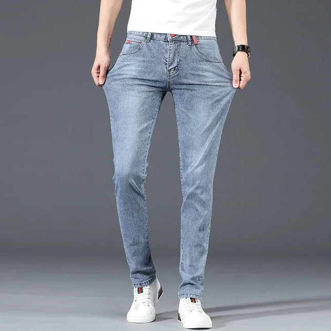 Men's Slim Fit Stretch Jeans - Comfortable Slim Fit Pants