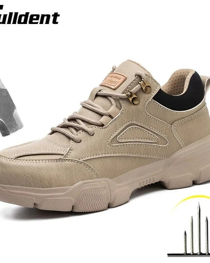 Anti-Puncture Steel Wire Safety Shoes for Men with Rotary Buckle