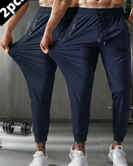 Men's 2-Pack Casual Quick-Drying Ice Silk Sweatpants