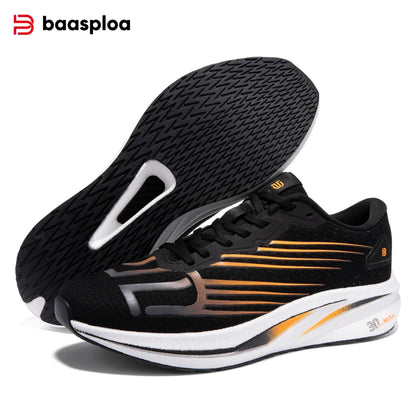 Baasploa Men's Running Shoes - Lightweight Mesh Sneakers with Carbon Plate for Enhanced Performance