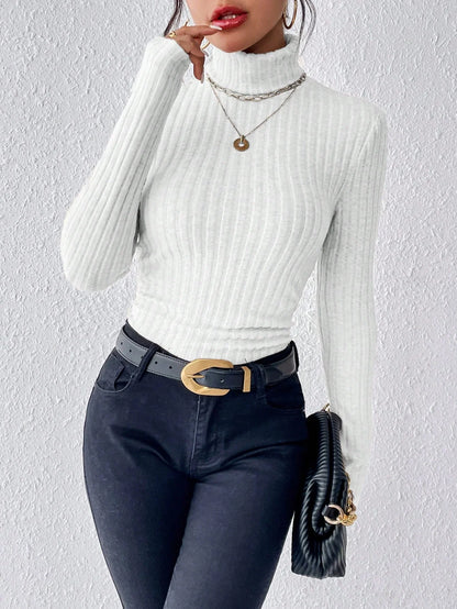 Women's  Long Sleeve Slim Fit Turtleneck Sweater