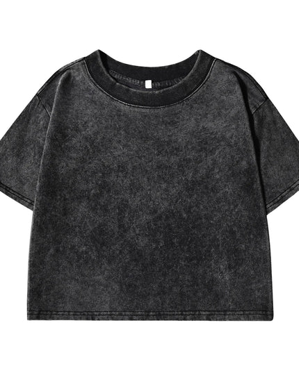 Women's Slim Fit Washed Cropped T-Shirt