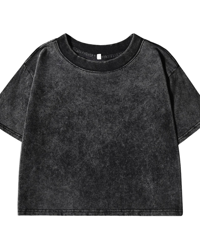 Women's Slim Fit Washed Cropped T-Shirt