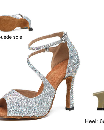 DKZSYIM Women’s Rhinestone High Heels