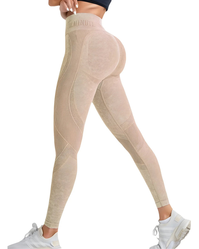 Women’s Seamless High-Waist Yoga Pants with Hip-Lifting and Tummy Control