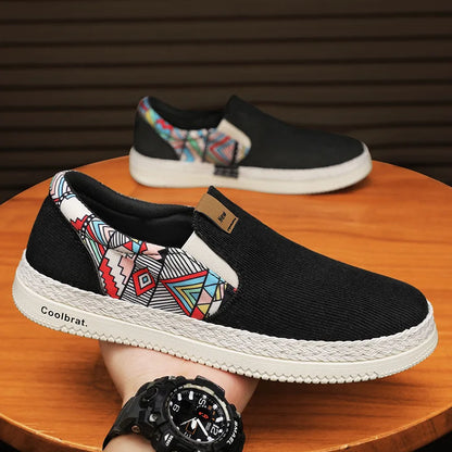 Men's Flat Canvas Slip-On Sneakers