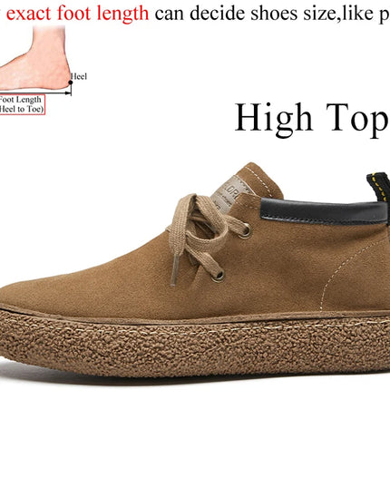 Men's Genuine Suede Leather Casual Shoes - Stylish & Comfortable Footwear for Men