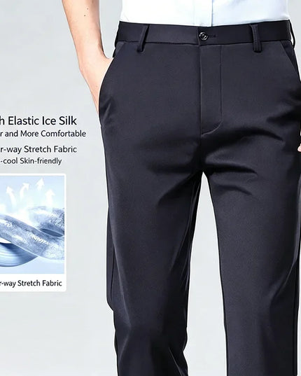 Men’s Casual Stretch Straight-Leg Pants