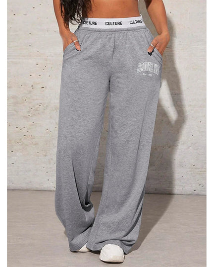 Women's High-Waisted Wide-Leg Vintage Sweatpants