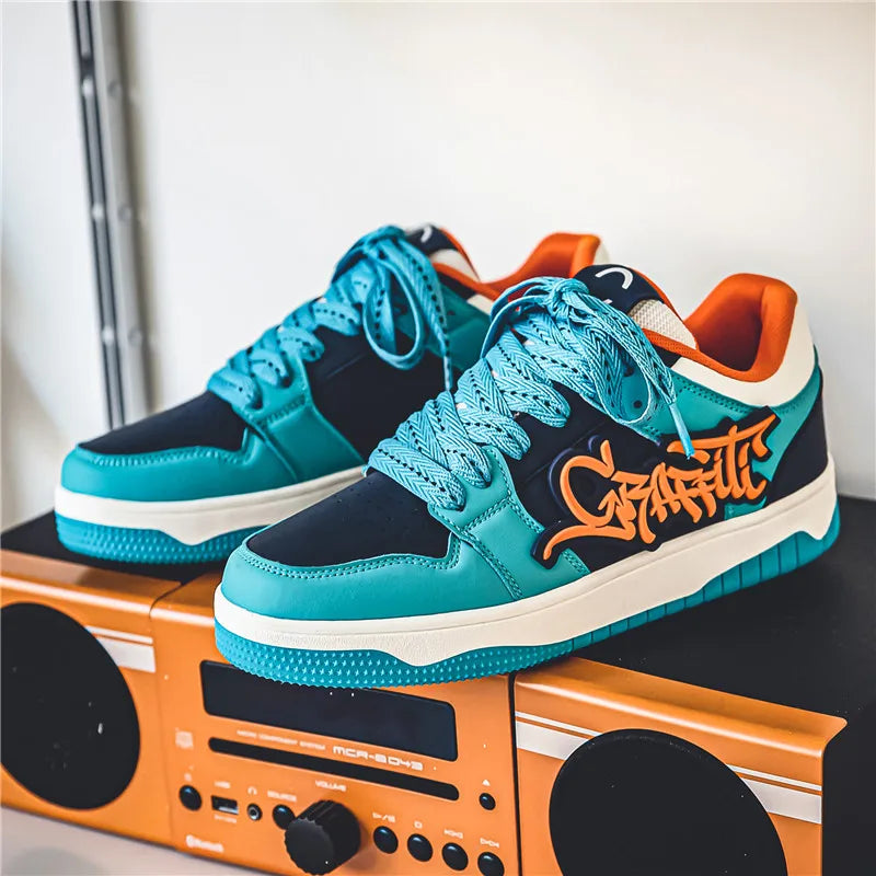 Men's Streetwear Hip Hop Style Sneakers – Trendy Urban Designer Shoes for Men