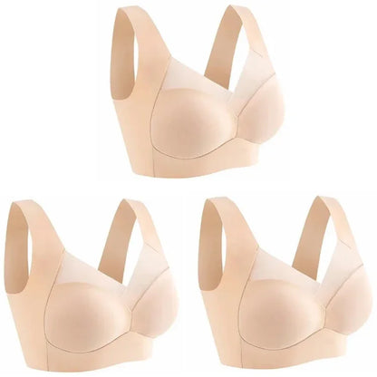 Set of 3 Ice Silk Seamless Sports Bras - Comfortable, Anti-Sagging, No Steel Ring Design