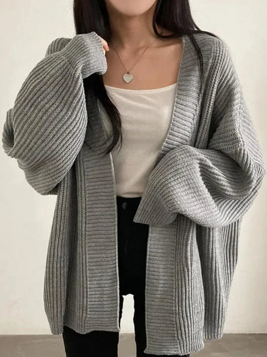 Korean-Inspired Oversized Cardigan Sweater for Women