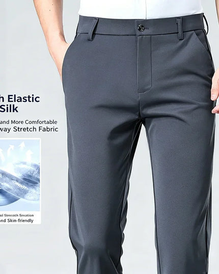 Men’s Casual Stretch Straight-Leg Pants