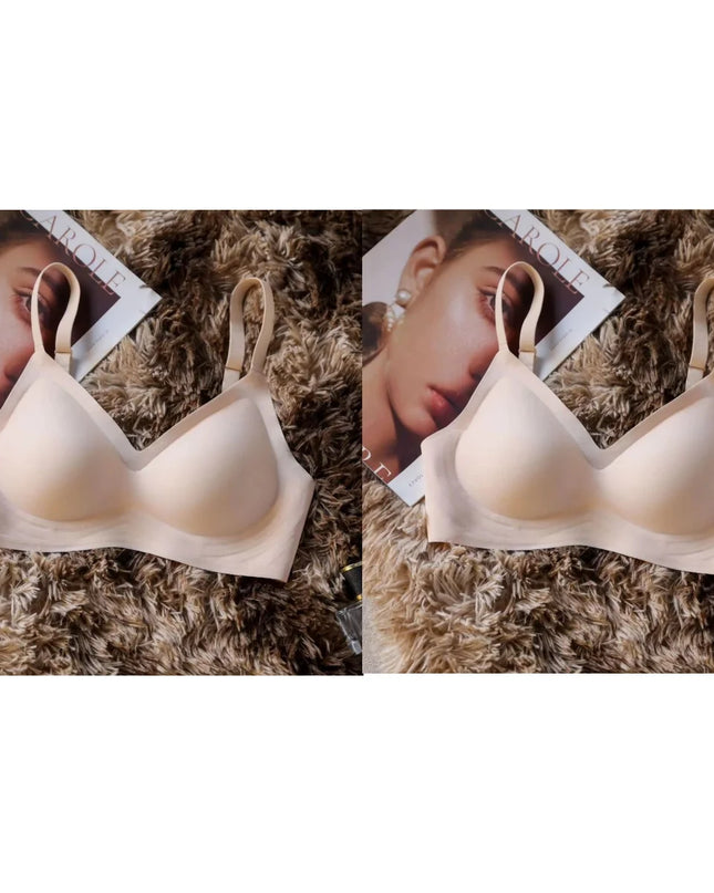 Seamless Push-Up Bra with Soft Support – Thin & Compact Design