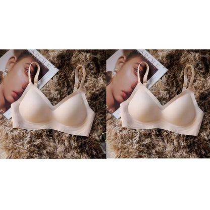 Seamless Push-Up Bra with Soft Support – Thin & Compact Design