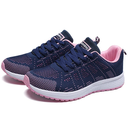 Womens Lightweight  Athletic Sneakers - Breathable Material-Various Colors