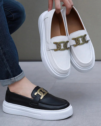 Breathable Faux Leather Women's Loafers