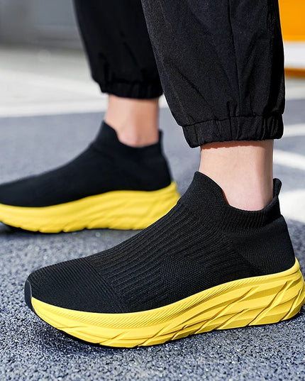 Unisex Breathable Lightweight Non-Slip Sneakers with Thick Sole