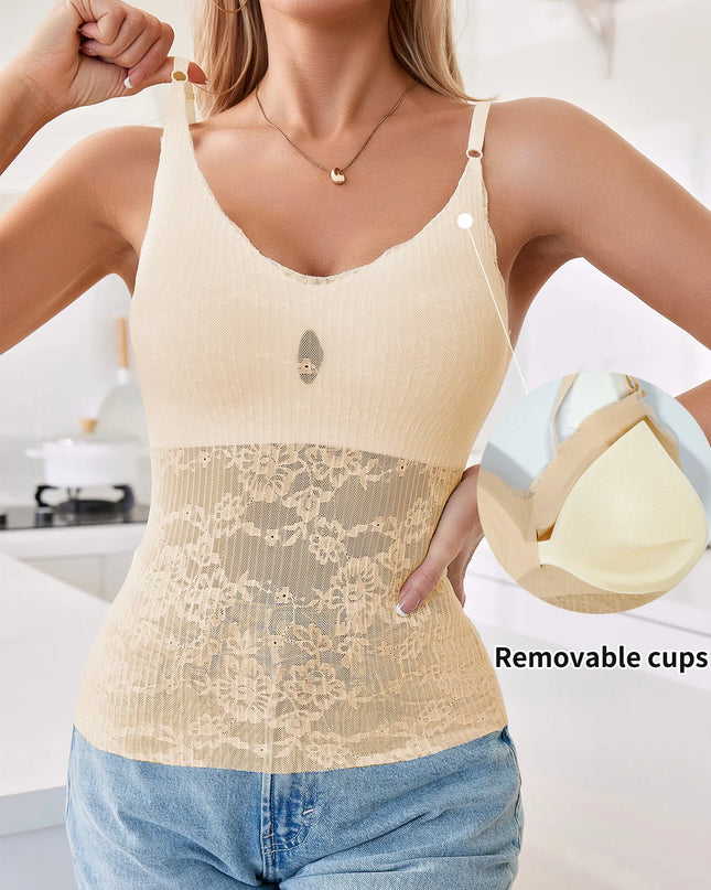 Ladies' Lace Wireless Bra - Comfortable, Lightweight Mesh Design with Detachable Chest Cushion