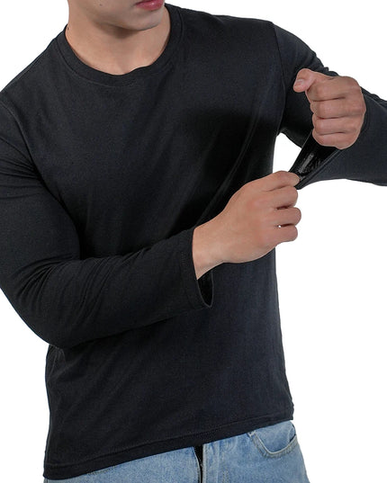 Men's Casual Long Cotton O-Neck Sweater