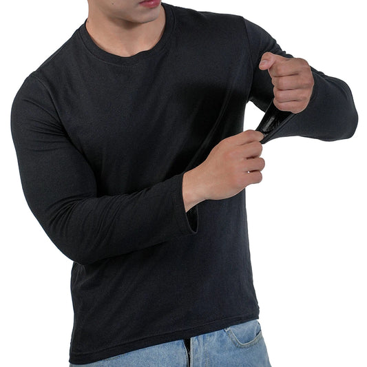 Men's Casual Long Cotton O-Neck Sweater