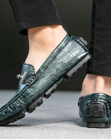 Men's Casual Leather Slip-On Loafers
