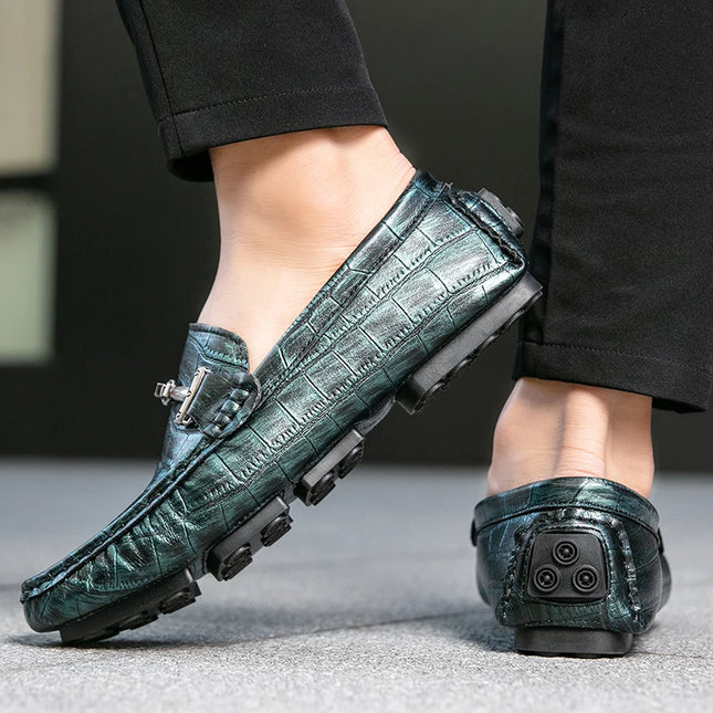 Men's Casual Leather Slip-On Loafers
