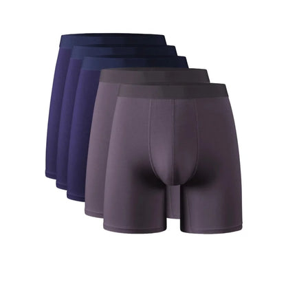 Men's Long Leg Boxer Briefs Multipack - 95% Bamboo Fiber & 5% Spandex