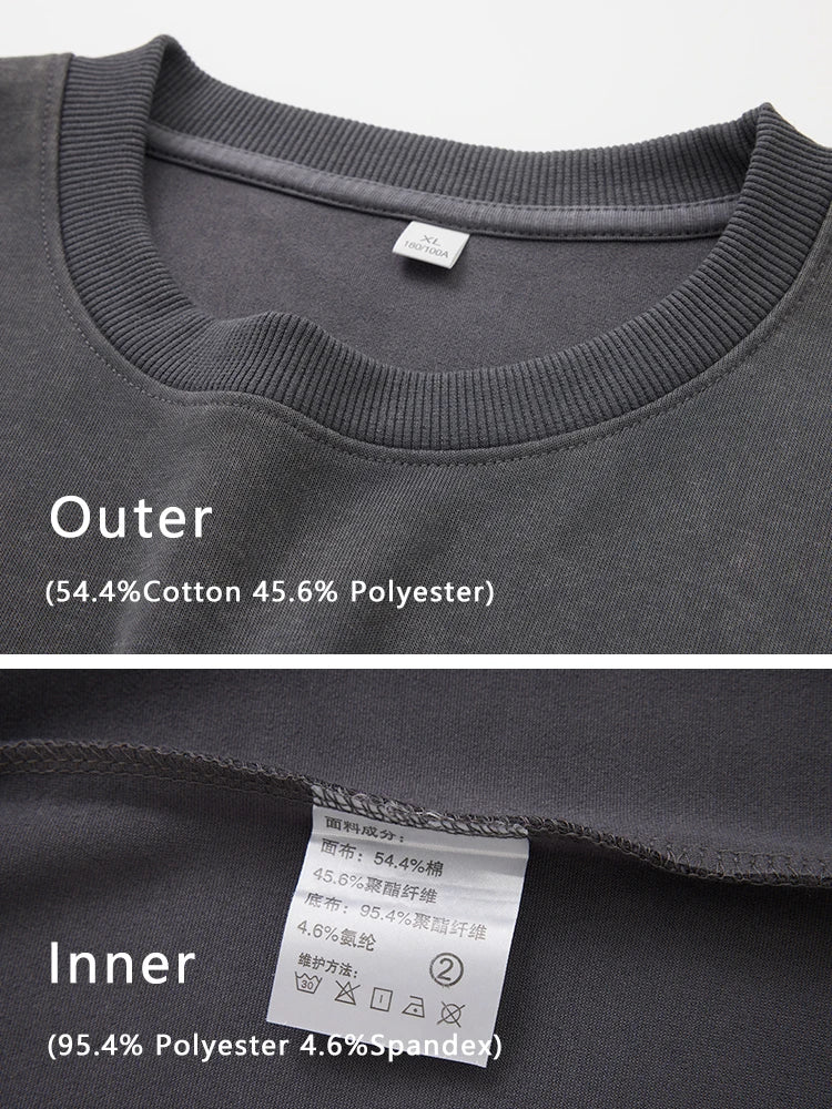 Men's Washed Faded O-Neck Knit Sweater - Oversized Fit