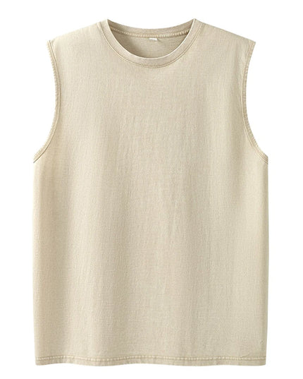 Men's Loose-Fit Cotton Tank Tops - Breathable Summer Sleeveless Vest for Men