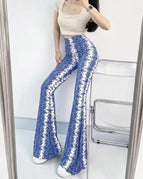 White Blue Printed / S-M 45-55kg