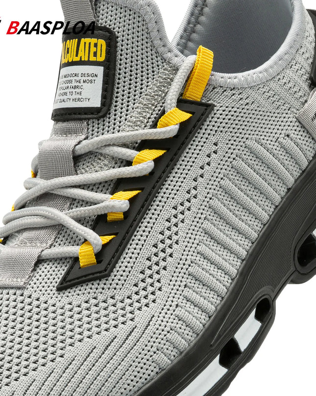 Baasploa Men's Lightweight Sneakers - Breathable, Non-Slip Designer Shoes