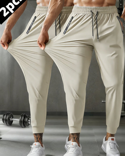 Men's 2-Pack Casual Quick-Drying Ice Silk Sweatpants