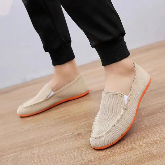 Men's Casual Canvas Loafers - Stylish Slip-On Shoes