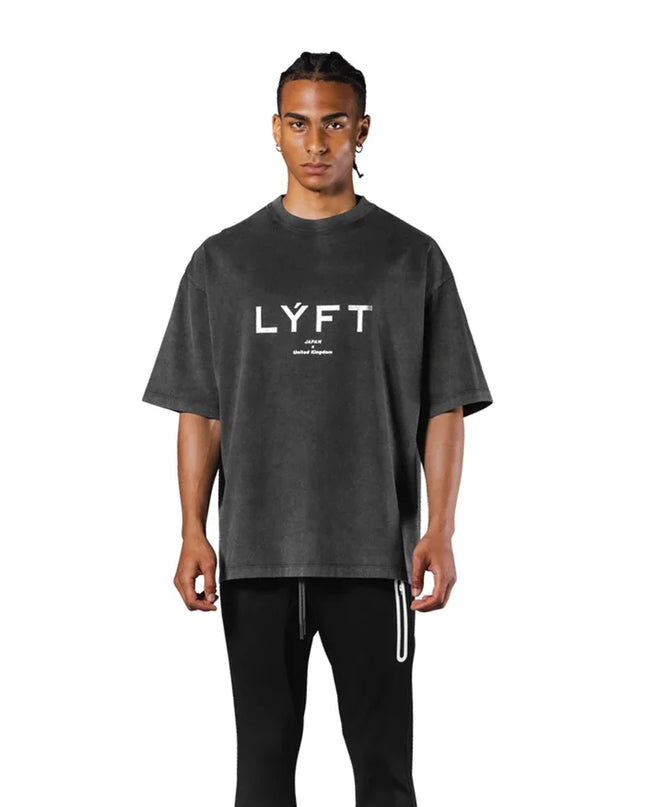 Lyft Washed Classic Cotton Men's Oversized T-Shirt