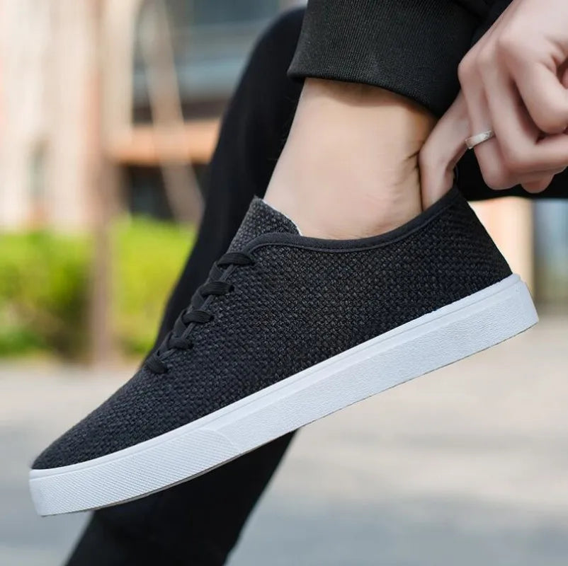 Breathable Mesh Canvas Men’s Lightweight Walking Flats