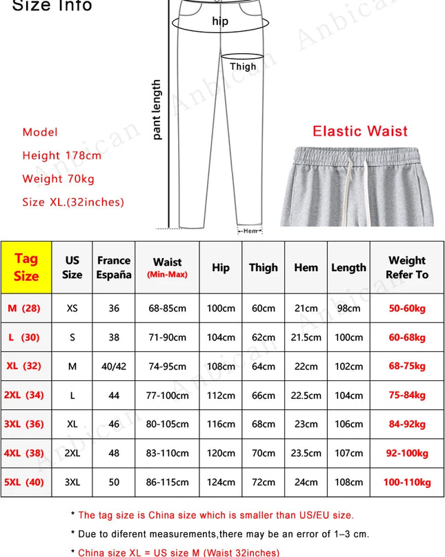 Men's Loose Fit Jogger Sweatpants with Drawstring