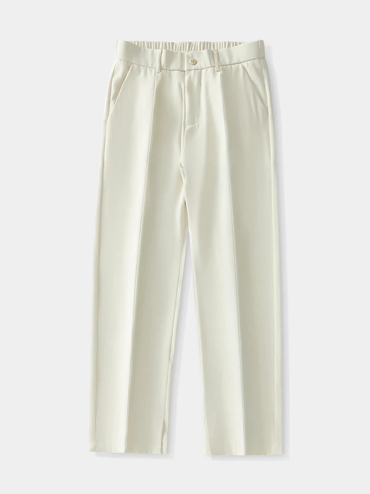 Breathable Casual Men’s Pants - Loose Fit Straight Waist Slacks & Drape Trousers