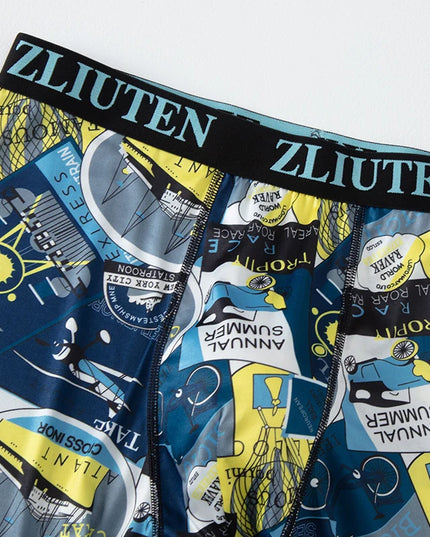Men’s Animated-Print Boxer Briefs, 5-Pack