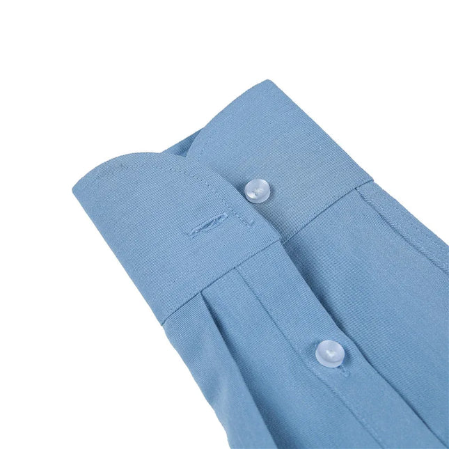 Men's Slim-Fit Wrinkle-Free Casual Collar Shirt with Lapel Design