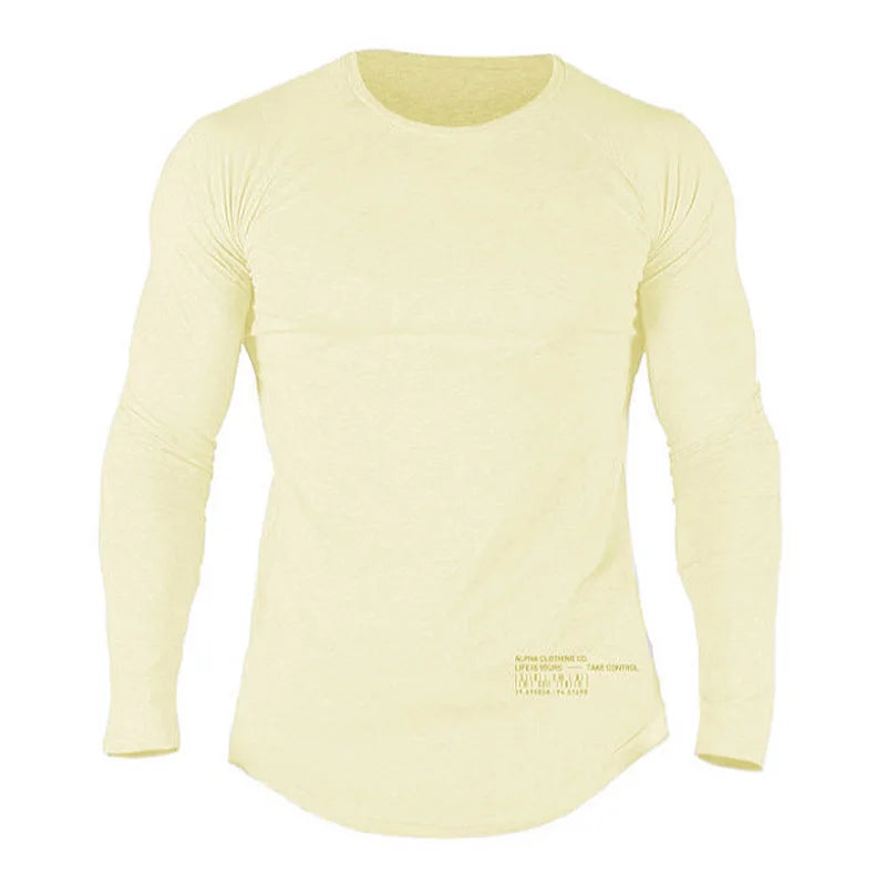 Men's Alph Fitness Cotton Casual Long Sleeve Sweater