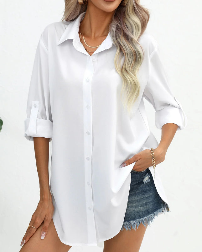 Women's Relaxed Fit Long-Sleeved Casual Shirt