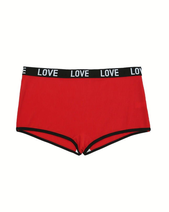 Women's 7-Pair Mixed Color "Love" Print Briefs