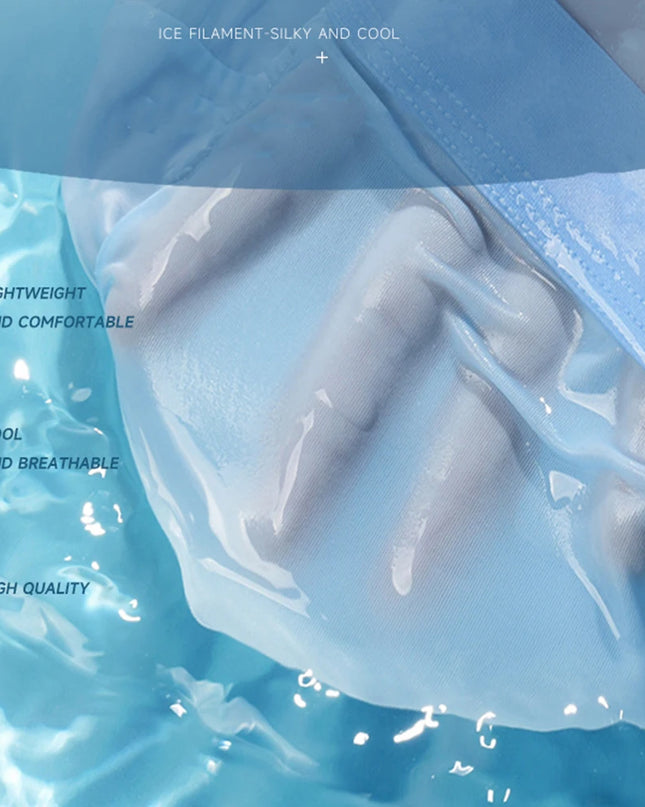 3-pack Men's Ultra-Thin Breathable Seamless Ice Silk Hipster Boxers