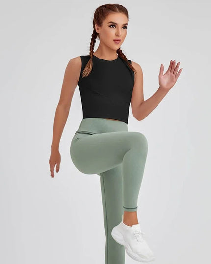 Women's Fitness Wear Sports Vest - Quick-Dry, Short, Slim Fit