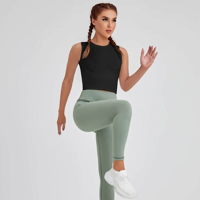 Women's Fitness Wear Sports Vest - Quick-Dry, Short, Slim Fit