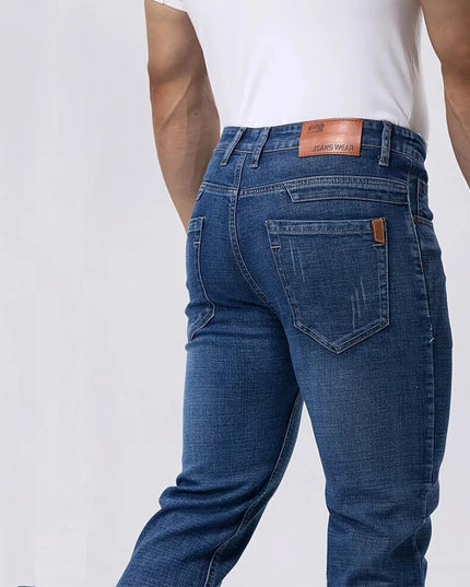 Men's Casual Straight Fit Stretch Denim Jeans - Classic & Comfortable Slim Fit Denim for Men