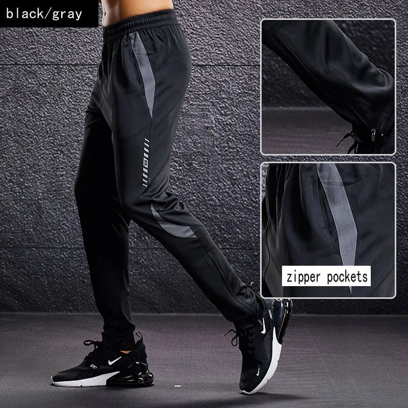 Men's Athletic Sweat Pants with Zipper Pockets