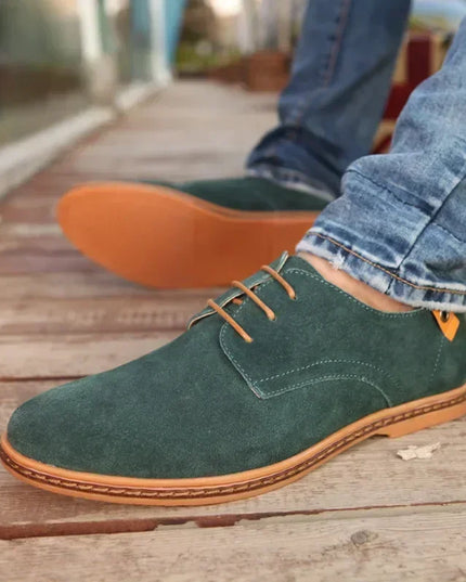 Men's Casual Faux Suede Lace-Up Shoes - Various Colors